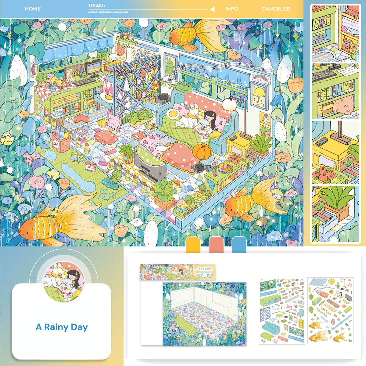 씬 조이 시리즈 9.0 | 스티커 씬, 3D 미니어처 씬 스티커, 스트레스 해소 DIY 스티커, 씬 설정 스티커, DIY 스티커