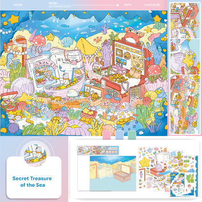 씬 조이 시리즈 9.0 | 스티커 씬, 3D 미니어처 씬 스티커, 스트레스 해소 DIY 스티커, 씬 설정 스티커, DIY 스티커