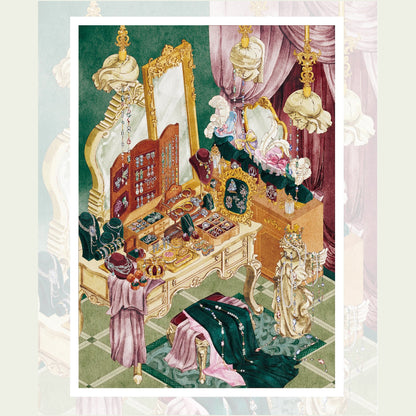 Larmes de Diamant | Série Pocket Scene 17.0 | Scène d'Autocollants, Autocollants de Scène Miniature 3D, Autocollants DIY Antistress, Autocollants de Mise en Scène, Autocollants DIY