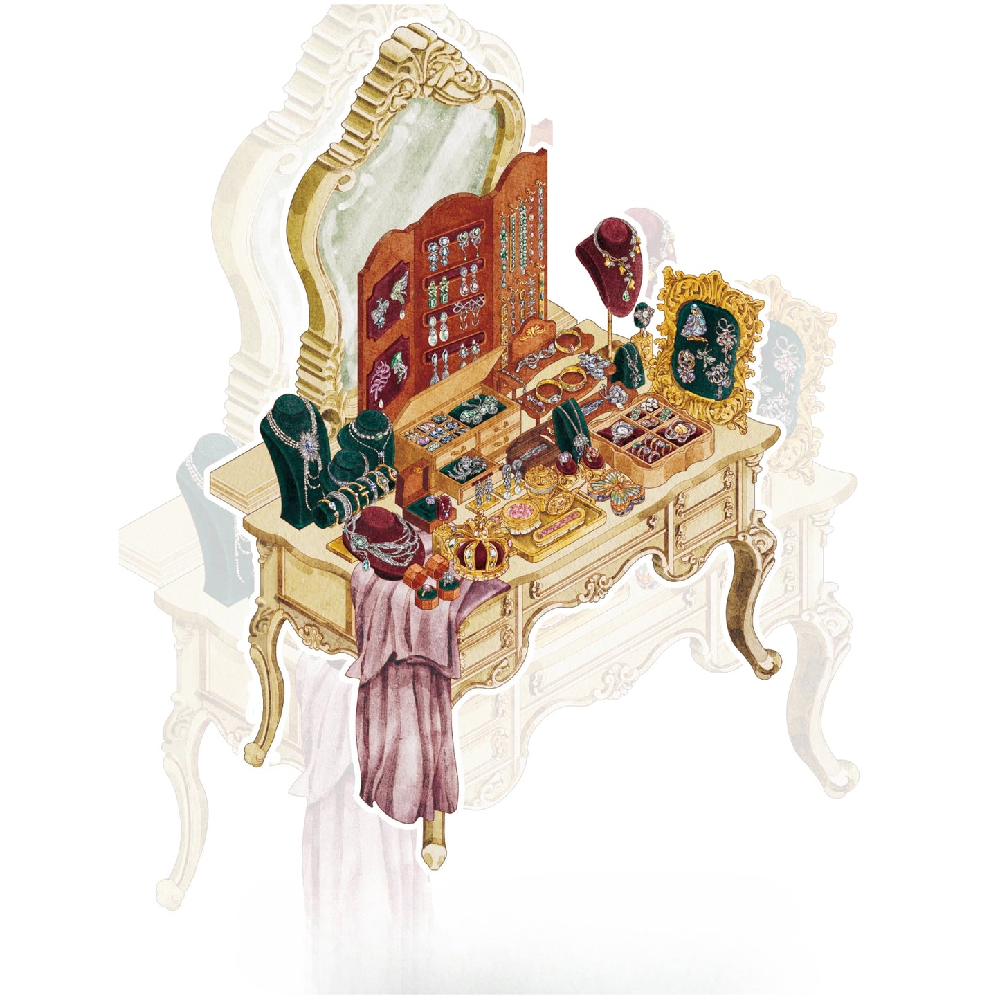 Larmes de Diamant | Série Pocket Scene 17.0 | Scène d'Autocollants, Autocollants de Scène Miniature 3D, Autocollants DIY Antistress, Autocollants de Mise en Scène, Autocollants DIY