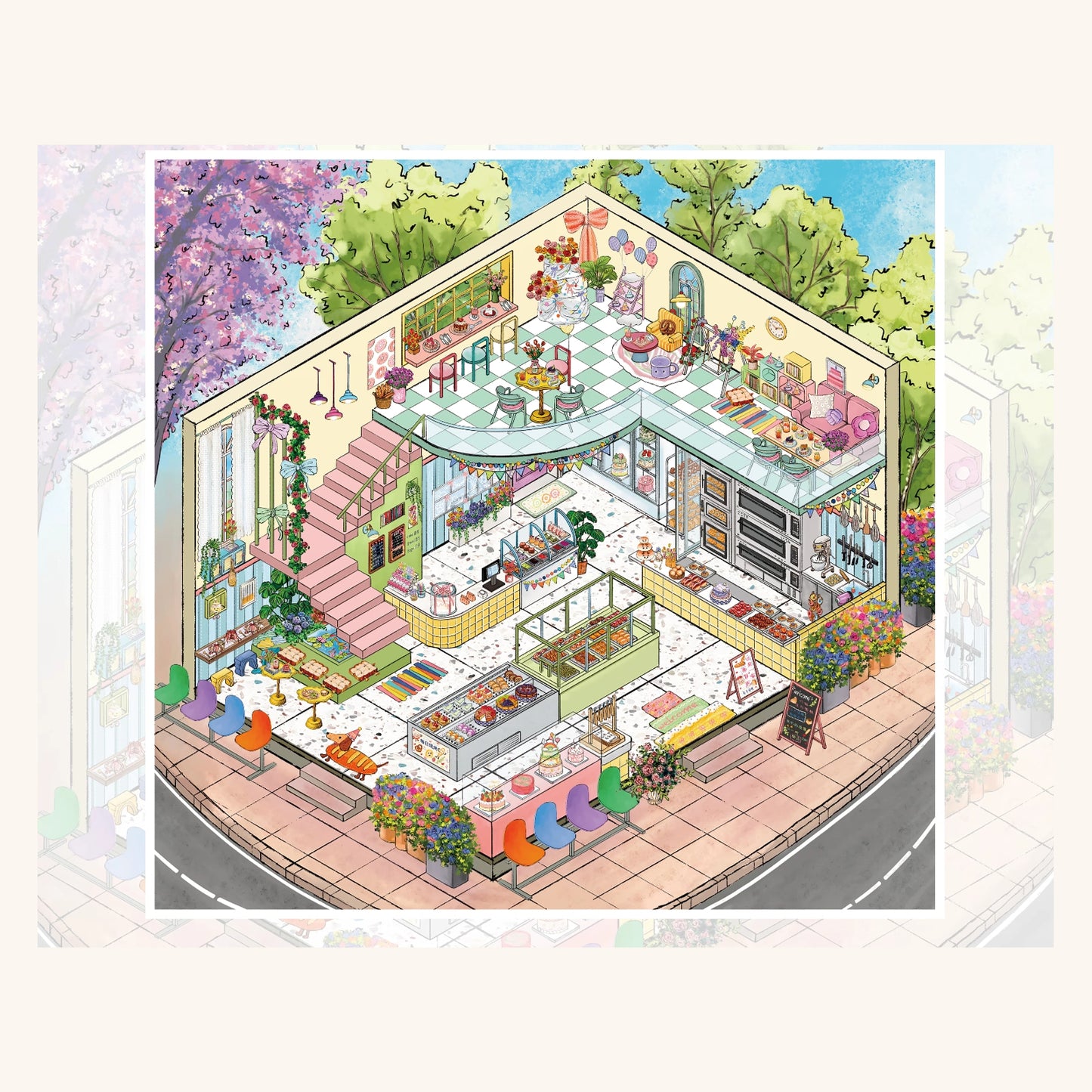 Larmes de Diamant | Série Pocket Scene 17.0 | Scène d'Autocollants, Autocollants de Scène Miniature 3D, Autocollants DIY Antistress, Autocollants de Mise en Scène, Autocollants DIY