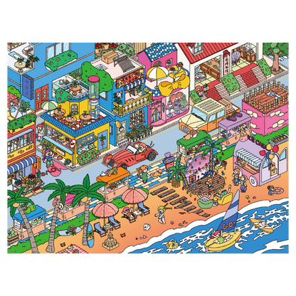 Café du Coucher de Soleil | Série Scene Time 17.0, Scène autocollante, Autocollants de scène miniature 3D, Autocollants DIY anti-stress, Autocollants de mise en scène, Autocollants DIY