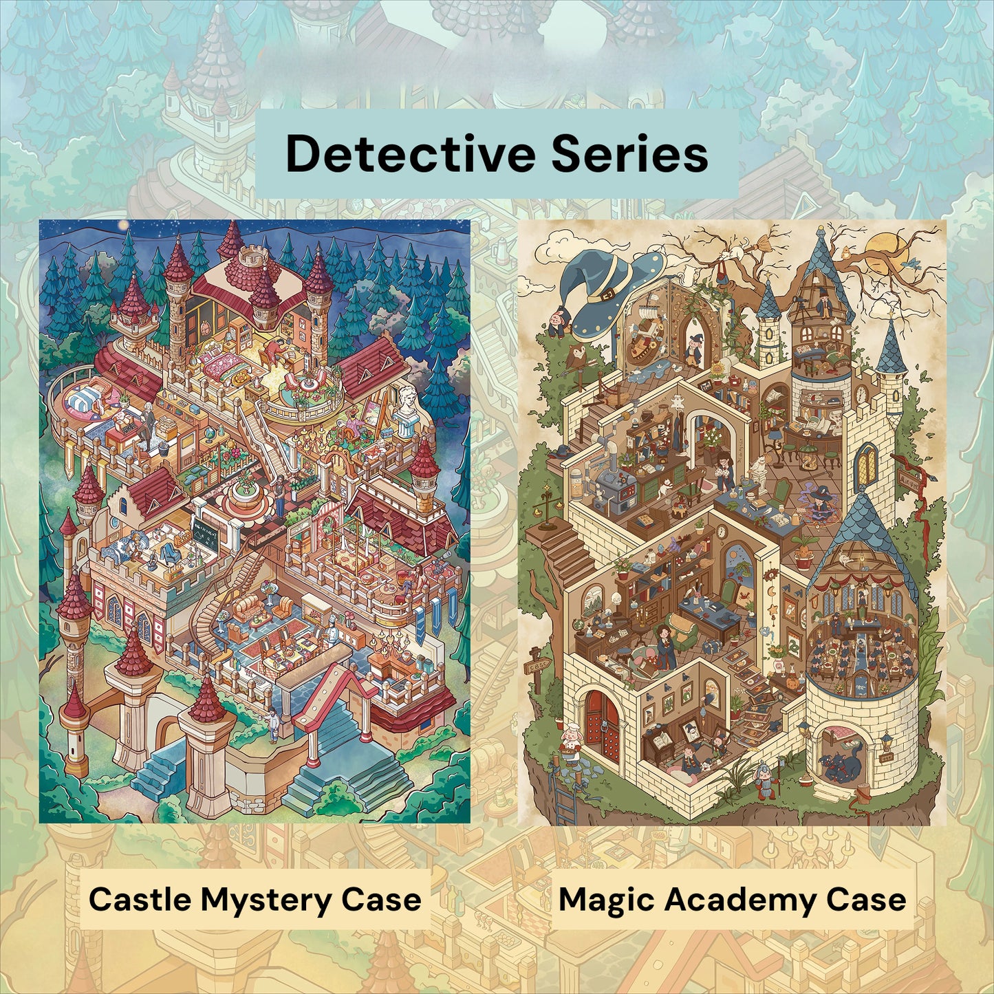 Série Détective | Série Pocket Scene 19.0 | Scène en Autocollants, Autocollants de Scène Miniature 3D, Autocollants DIY Anti-Stress, Autocollants de Mise en Scène, Autocollants DIY