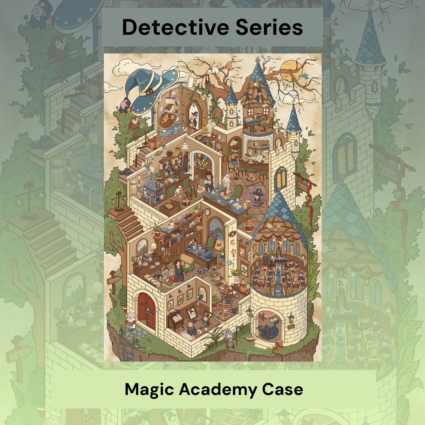 Série Détective | Série Pocket Scene 19.0 | Scène en Autocollants, Autocollants de Scène Miniature 3D, Autocollants DIY Anti-Stress, Autocollants de Mise en Scène, Autocollants DIY