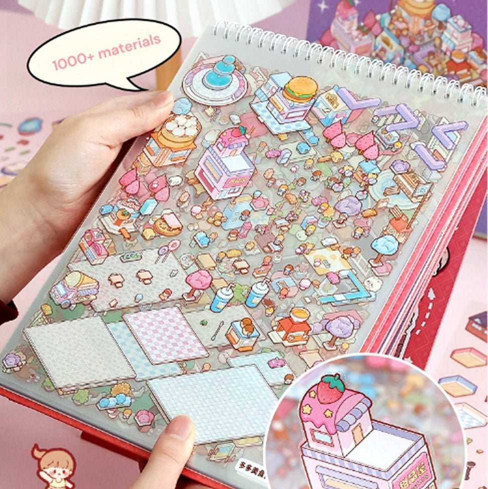 Simple Setting Stickers Sticker Scene Book | Landscape Collection 2.0 Series | Larger Size ...