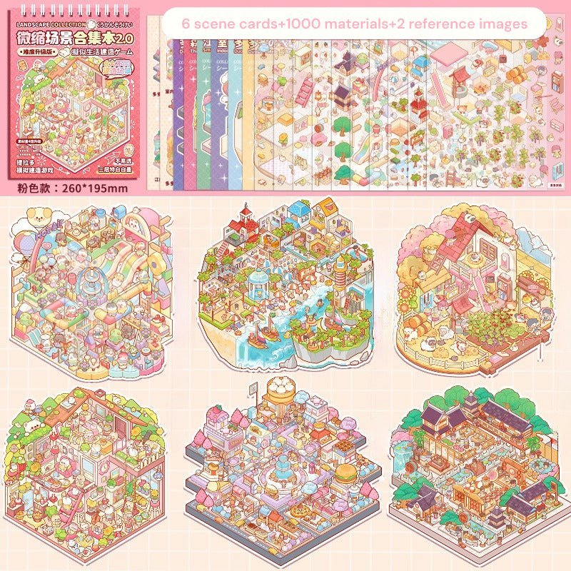 Sticker Scences Sticker Scene Book | Landscape Collection 2.0 Series | Larger Size ...