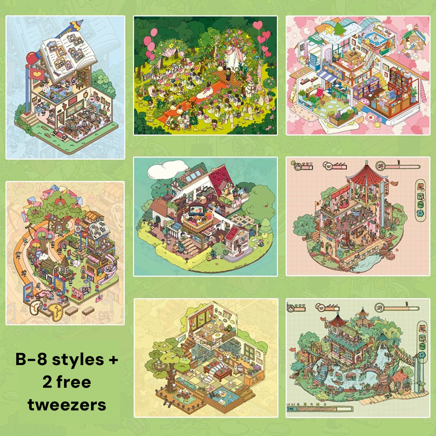 Funny Scenery Series | Big Collection | Sticker Scene, 3D Miniature Scene Stickers, Stress - relief DIY stickers, Scene - setting Stickers - YYBB ART
