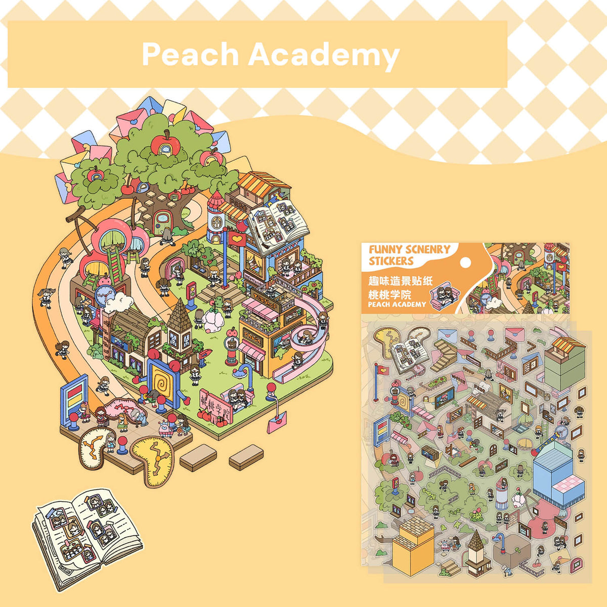 Funny Scenery Series | Big Collection | Sticker Scene, 3D Miniature Scene Stickers, Stress - relief DIY stickers, Scene - setting Stickers - YYBB ART