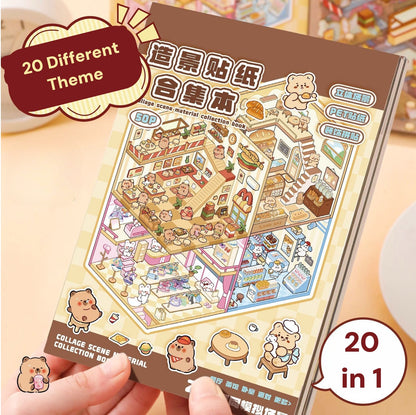 deegbbyi DIY 3D Adesivi di Scena, Adesivi Decorativi 3D per Scene di Case in Miniatura, con 2 Pinzetta, Miniature Scene Stickers, per Stress Sollievo, Crea le Tue escena(20 escena deegbbyi DIY 3D Adesivi di Scena, Adesivi Decorativi 3D per Scene di Case in Miniatura, con 2 Pinzetta, Miniature Scene Stickers, per Stress Sollievo, Crea le Tue escena(20 escena