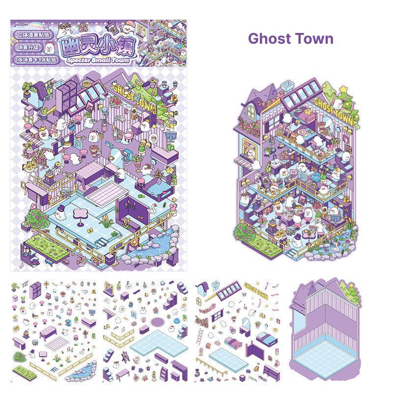 Scene Joy Series 4.0 | Three - Story | Sticker Scene, 3D Miniature Scene Stickers, stress - relief DIY stickers, Scene - setting Stickers - YYBB ART