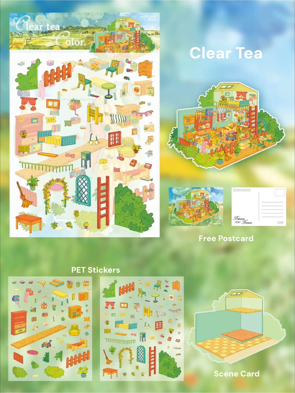 Scene Garden Series 1.0 | Sticker Scene, 3D Miniature Scene Stickers ...