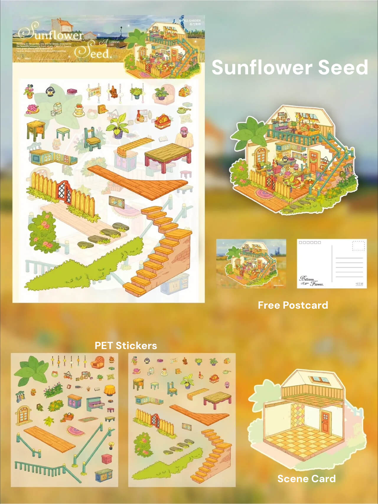 Scene Garden Series 1.0 | Sticker Scene, 3D Miniature Scene Stickers ...