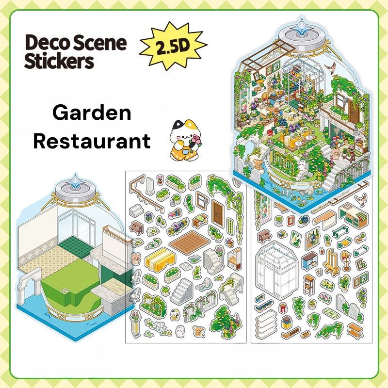 Open Today Series 9.0 | Sticker Scene, 3D Miniature Scene Stickers, Stress - Relief DIY Stickers, Scene - Setting Stickers - YYBB ART