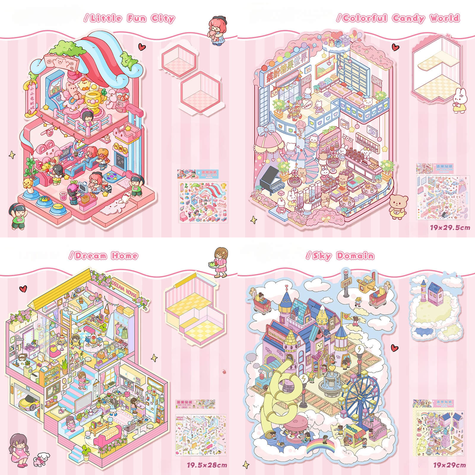 Big Size | Scene Art 18.0 Series | Sticker Scene, 3D Miniature Scene Stickers, Stress - Relief DIY Stickers, Scene - Setting Stickers - YYBB ART