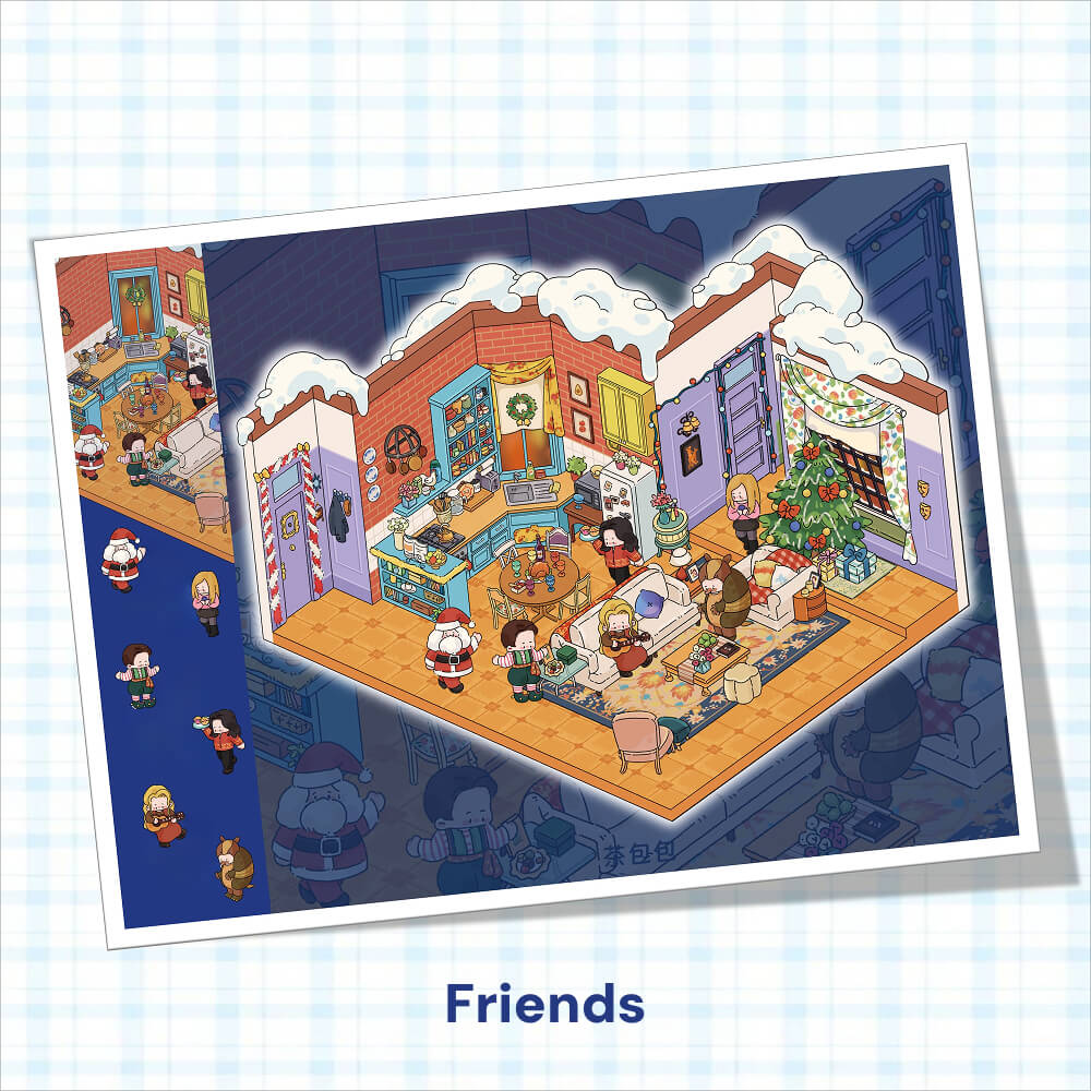 Friends, Scene Time 7.0 Series, Sticker Scene, 3D Miniature Scene Stickers, Stress - Relief DIY Stickers, Scene - Setting Stickers - YYBB ART