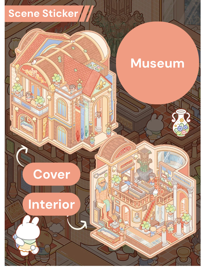 Scene Stickers Type City Theme | Scene Time 9.0 Series, Sticker Scene, 3D Miniature Scene ...