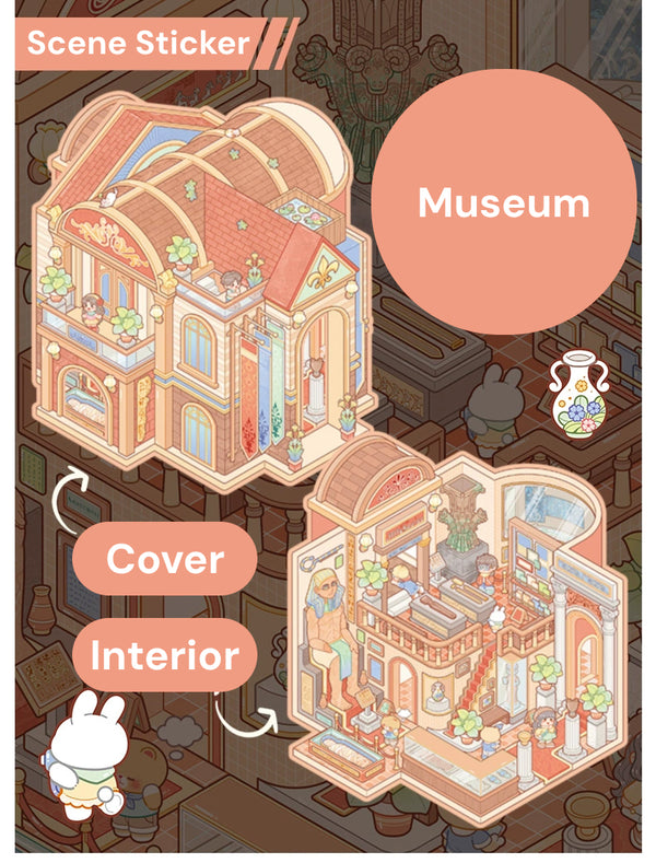 City Theme | Scene Time 9.0 Series, Sticker Scene, 3D Miniature Scene ...