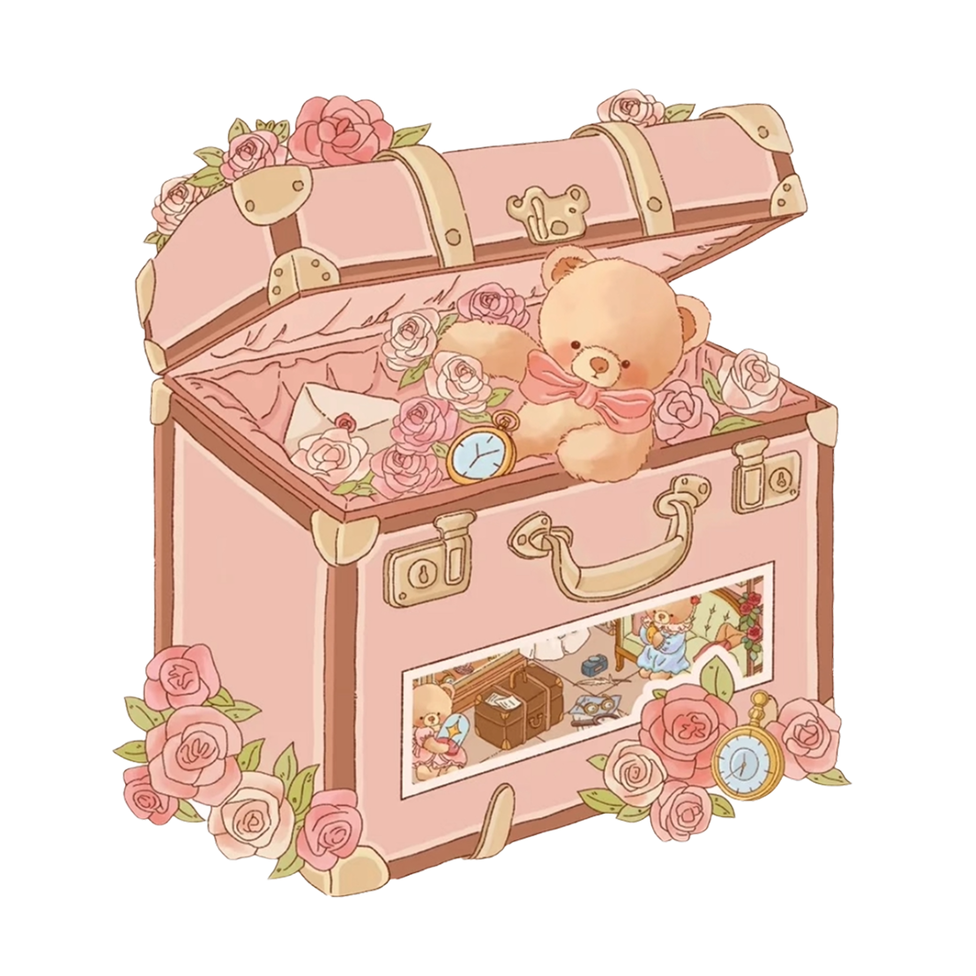 Björn Tema | Scene Joy Serie 7.0 | Sticker Scen, 3D Miniatyrscen Stickers, Stressavlastande DIY Stickers, Scenuppställnings Stickers, DIY Sticker