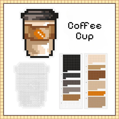 Sticker by Number Series 1.0, Pixel Art Sticker, Sticker Puzzle, DIY Sticker, Sticker by Number, Pixel Stickers