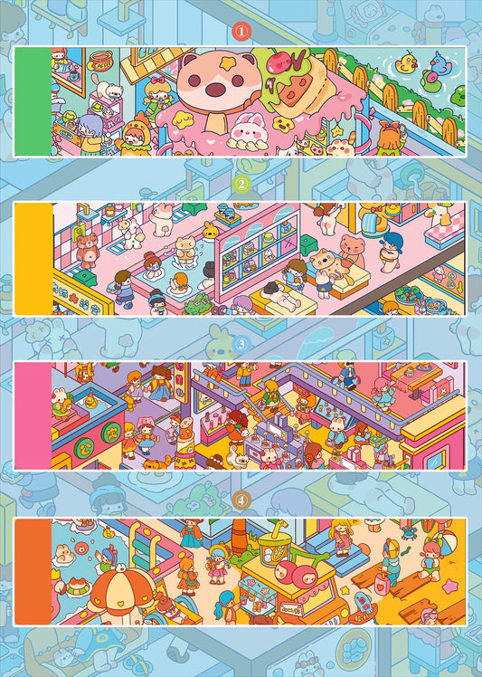 Kedi Teması, Cep Sahne Serisi 13.0 | Yapışkan Sahne, 3D Minyatür Sahne Yapışkanları, Stres Azaltıcı Kendin Yap Yapışkanları, Sahne Oluşturma Yapışkanları, Kendin Yap Yapışkanları