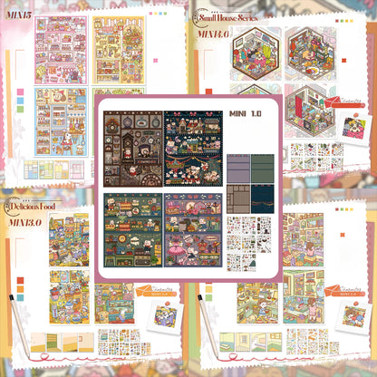 Mini Style, Scene More 11.0 Series, Adesivi per Scenografie, Adesivi 3D per Miniscene, Adesivi DIY Anti-Stress, Adesivi per Impostare Scene, Adesivi DIY