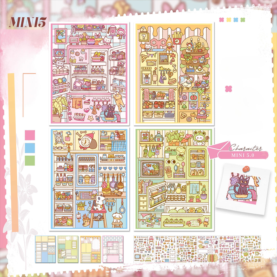 Miniature Scene Sticker - YYBB ART SHOP