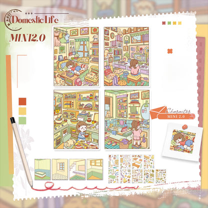 Mini Style, Scene More 11.0 Series, Adesivi per Scenografie, Adesivi 3D per Miniscene, Adesivi DIY Anti-Stress, Adesivi per Impostare Scene, Adesivi DIY