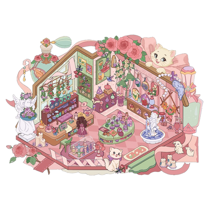 Pokłon Róży | Scene Garden Seria 7.0 | Naklejki Sceniczne, 3D Naklejki Miniaturowe Sceny, Naklejki DIY Przeciwlękowe, Naklejki Do Tworzenia Sceny, Naklejki DIY