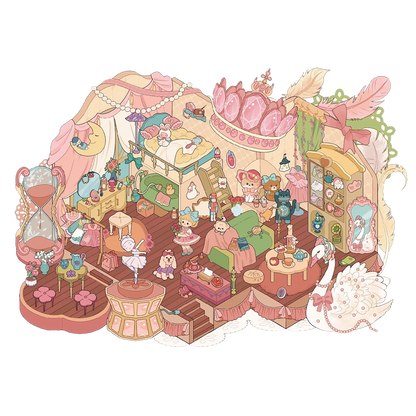 Pokłon Róży | Scene Garden Seria 7.0 | Naklejki Sceniczne, 3D Naklejki Miniaturowe Sceny, Naklejki DIY Przeciwlękowe, Naklejki Do Tworzenia Sceny, Naklejki DIY