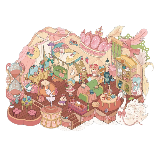 Gülün Reveransı | Scene Garden 7.0 Serisi | Çıkartma Sahnesi, 3D Minyatür Sahne Çıkartmaları, Stres Azaltıcı DIY Çıkartmalar, Sahne Oluşturma Çıkartmaları, DIY Çıkartmalar