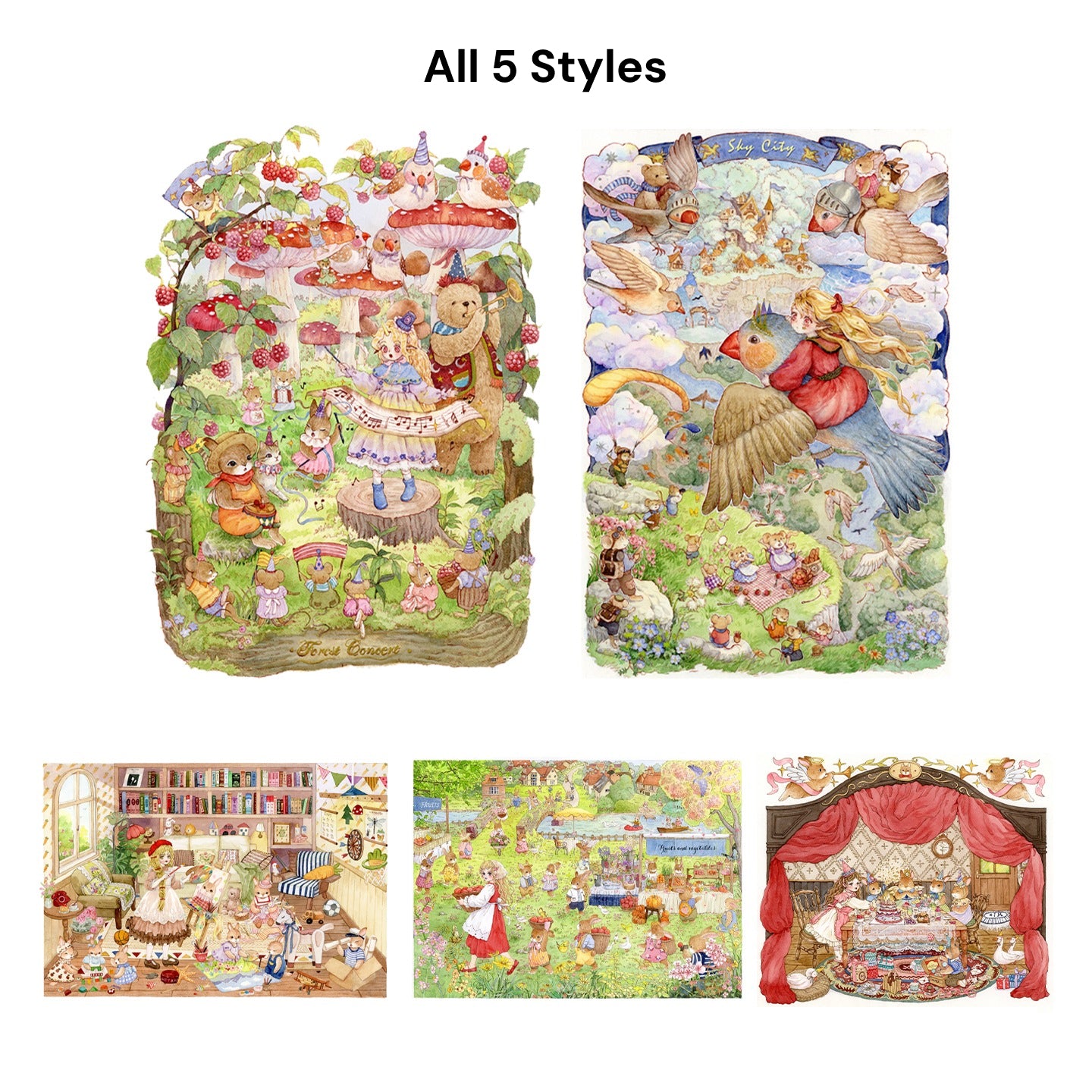 Ręcznie Narysowana Scena | Scene Garden Seria 8.0 | Naklejki Sceny, 3D Naklejki Miniatur Sceny, Naklejki DIY Przeciwlękowe, Naklejki Do Ustawiany Sceny, Naklejki DIY