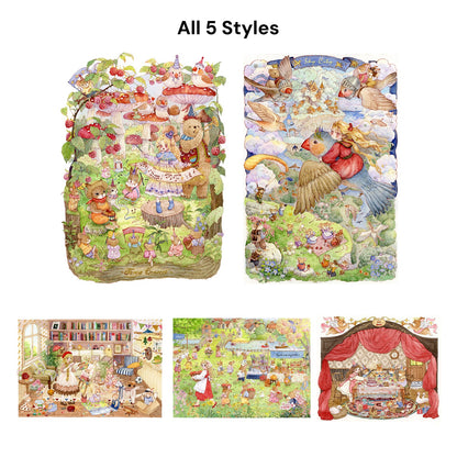 Ręcznie Narysowana Scena | Scene Garden Seria 8.0 | Naklejki Sceny, 3D Naklejki Miniatur Sceny, Naklejki DIY Przeciwlękowe, Naklejki Do Ustawiany Sceny, Naklejki DIY