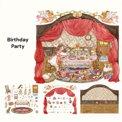 Ręcznie Narysowana Scena | Scene Garden Seria 8.0 | Naklejki Sceny, 3D Naklejki Miniatur Sceny, Naklejki DIY Przeciwlękowe, Naklejki Do Ustawiany Sceny, Naklejki DIY