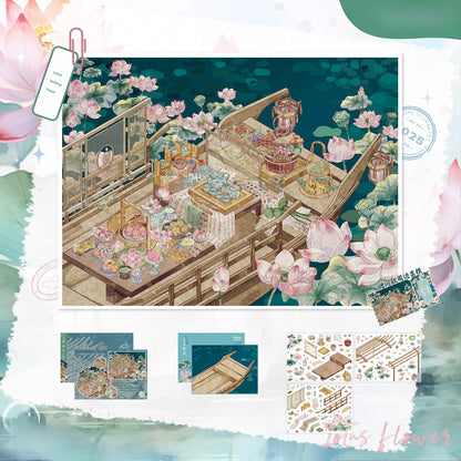 보헤미안과 디저트 | 씬 가든 9.0 시리즈 | 스티커 씬, 3D 미니어처 씬 스티커, 스트레스 해소 DIY 스티커, 씬 설정 스티커, DIY 스티커