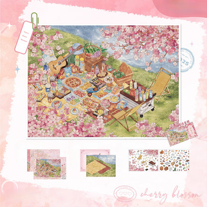 보헤미안과 디저트 | 씬 가든 9.0 시리즈 | 스티커 씬, 3D 미니어처 씬 스티커, 스트레스 해소 DIY 스티커, 씬 설정 스티커, DIY 스티커