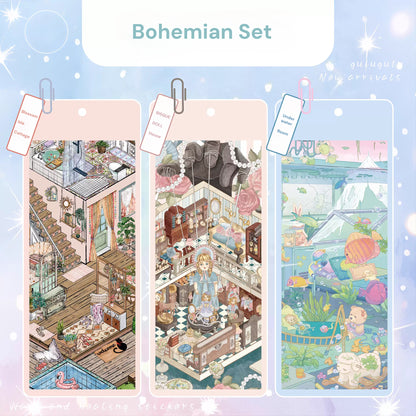 보헤미안과 디저트 | 씬 가든 9.0 시리즈 | 스티커 씬, 3D 미니어처 씬 스티커, 스트레스 해소 DIY 스티커, 씬 설정 스티커, DIY 스티커