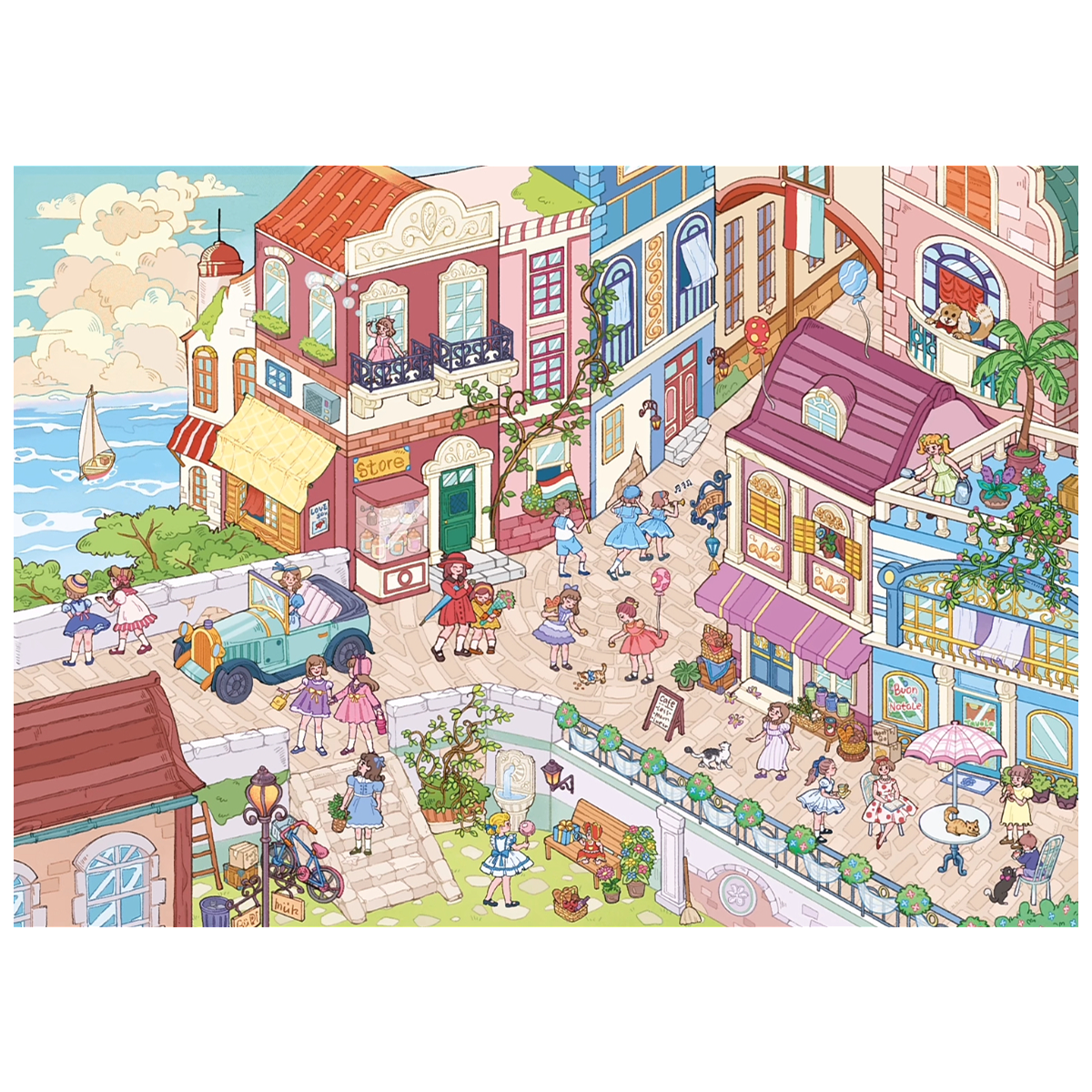 City Theme | Pocket Scene Series 16.0 | Sticker Scene, 3D Miniature Scene Stickers, Stress-Relief DIY Stickers, Scene-Setting Stickers, DIY Stickers