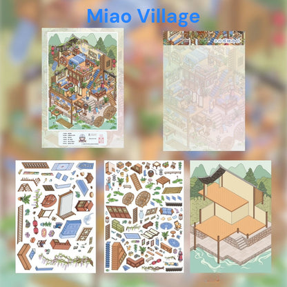 City Trip | Scene Time 16.0 Series, Sticker Scene, 3D Miniature Scene Stickers, Stress-Relief DIY Stickers, Scene-Setting Stickers, DIY Stickers