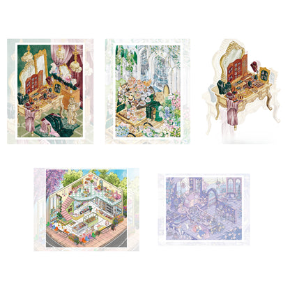 Larmes de Diamant | Série Pocket Scene 17.0 | Scène d'Autocollants, Autocollants de Scène Miniature 3D, Autocollants DIY Antistress, Autocollants de Mise en Scène, Autocollants DIY