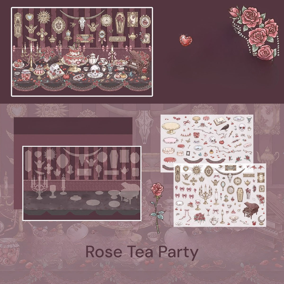 호러 테마 | 씬 월드 12.0 시리즈 | DIY 스티커 장면, 3D 미니어처 장면 스티커, 스트레스 해소 DIY 스티커, 장면 설정 스티커, DIY 스티커