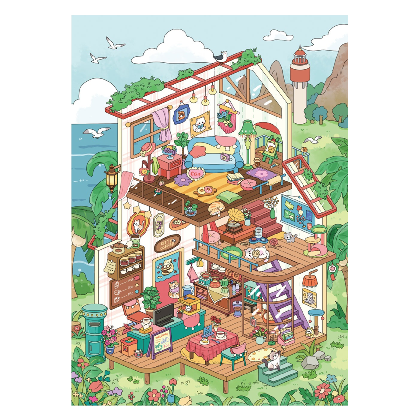 Kieszonkowy pamiętnik | Ogród scen Seria 10.0 | Sceny naklejek, Naklejki scen 3D miniatur, Naklejki do samodzielnego montażu łagodzące stres, Naklejki układające scenę, Naklejki DIY