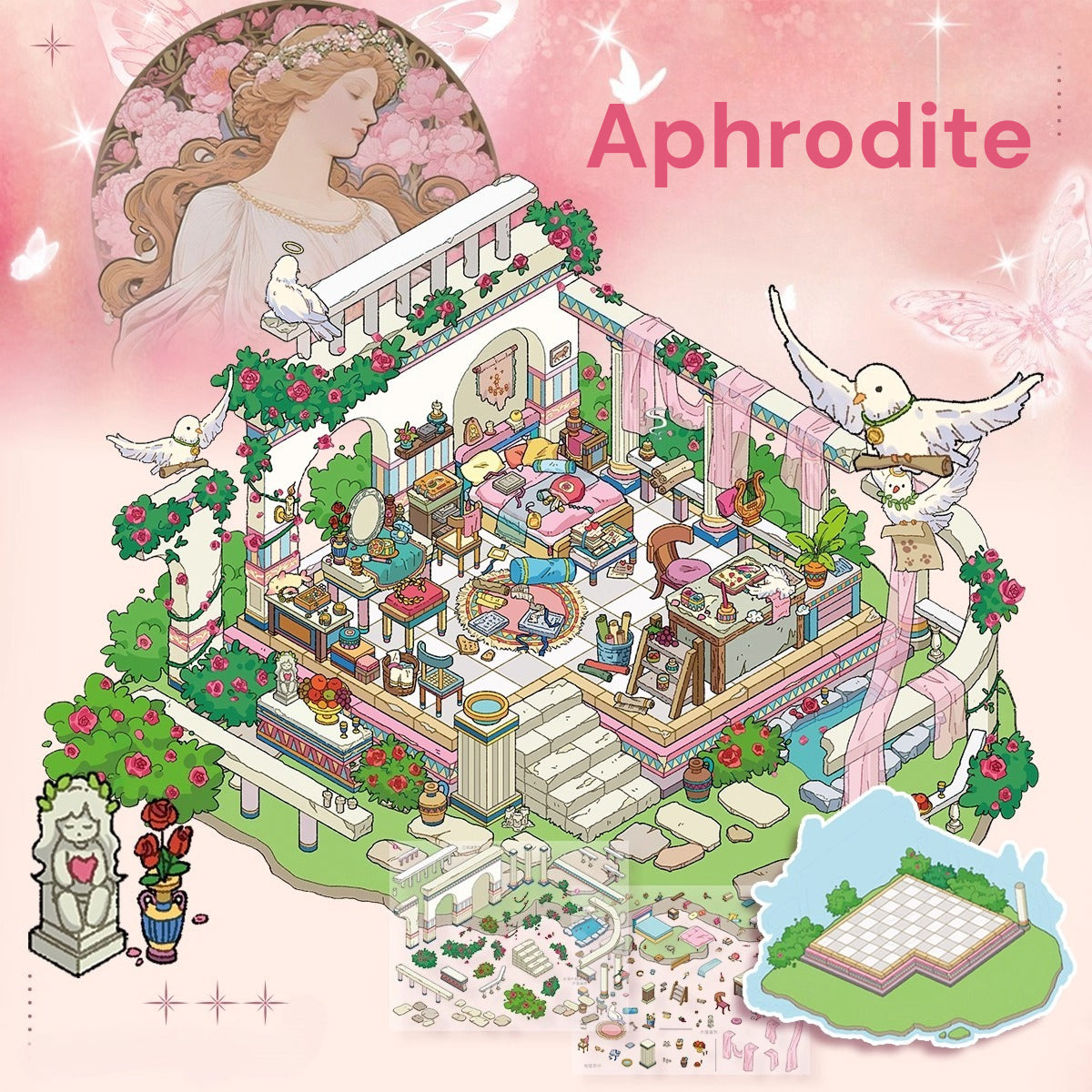 고대 그리스 신화 | 씬 조이 시리즈 10.0 | 스티커 씬, 3D 미니어처 씬 스티커, 스트레스 해소 DIY 스티커, 씬 설정 스티커, DIY 스티커