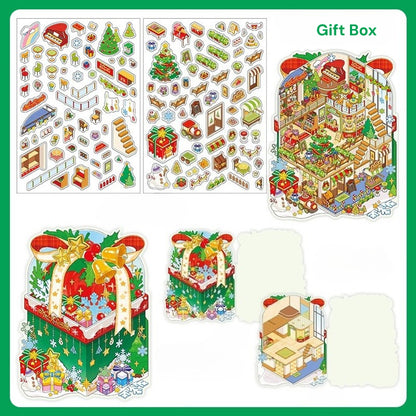 크리스마스 한정판 | 오늘 개봉 시리즈 17.0 | 스티커 씬, 3D 미니어처 씬 스티커, 스트레스 해소 DIY 스티커, 씬 설정 스티커, DIY 스티커