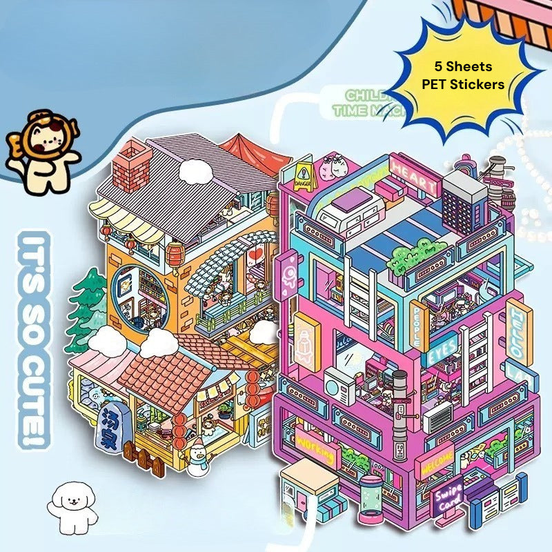 Temat Halloween | Scene World 13.0 Seria | DIY Scena Naklejkowa, 3D Miniatury Scen, Naklejki Antystresowe DIY, Naklejki do Tworzenia Scen, Naklejki DIY