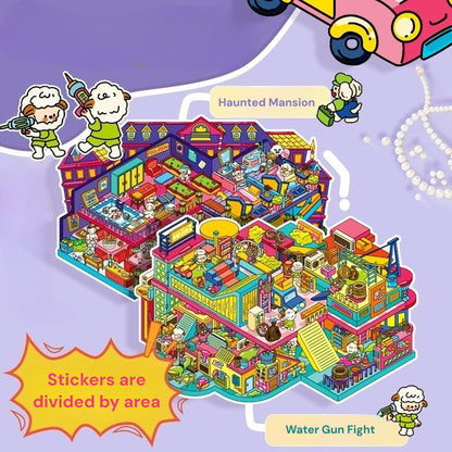 Temat Halloween | Scene World 13.0 Seria | DIY Scena Naklejkowa, 3D Miniatury Scen, Naklejki Antystresowe DIY, Naklejki do Tworzenia Scen, Naklejki DIY