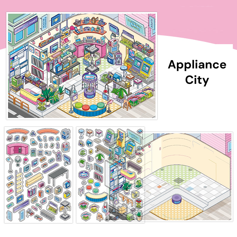 Bugün Açık Seri 18.0 | Etiket Sahnesi, 3D Minyatür Sahne Etiketleri, Stres Giderici Kendin Yap Etiketleri, Sahne Kurulum Etiketleri, Kendin Yap Etiketleri