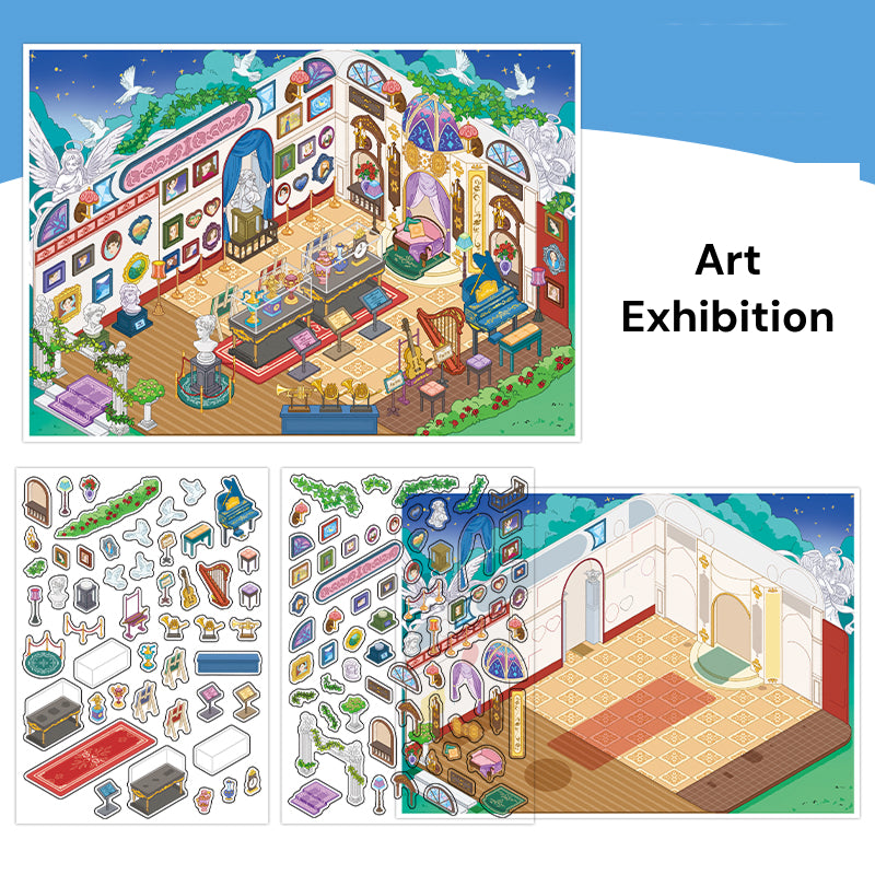 Bugün Açık Seri 18.0 | Etiket Sahnesi, 3D Minyatür Sahne Etiketleri, Stres Giderici Kendin Yap Etiketleri, Sahne Kurulum Etiketleri, Kendin Yap Etiketleri