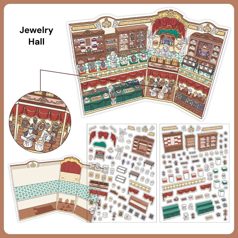 Seria Scene More 12.0, Scena Naklejek, Naklejki Scen Trójwymiarowych Miniatur, Naklejki DIY Uwalniające Stres, Naklejki Scenograficzne, Naklejki DIY