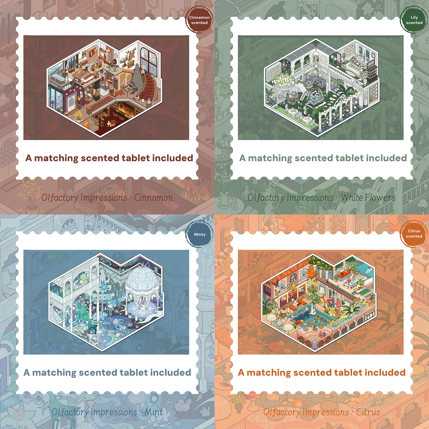 Olfactory Impressions |Scene Garden 18.0 Series | Sticker Scene, 3D Miniature Scene Stickers, Stress-Relief DIY Stickers, Scene-Setting Stickers, DIY Stickers