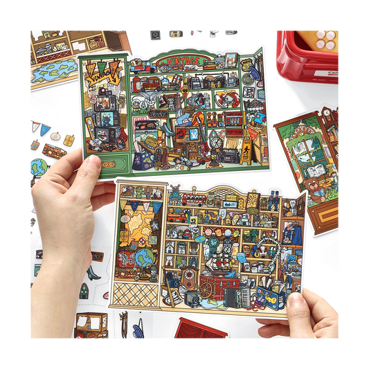 Open Today Series 21.0 | Sticker Scene, 3D Miniature Scene Stickers, Stress-Relief DIY Stickers, Scene-Setting Stickers, DIY Stickers